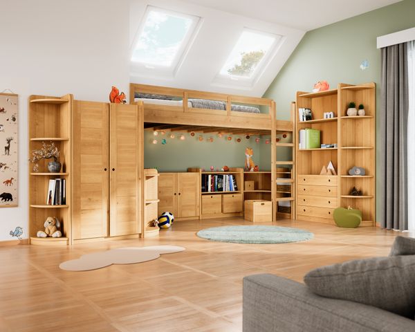 Lara Eckregal 200 cm, Massivholz Erle online kaufen bei BioKinder