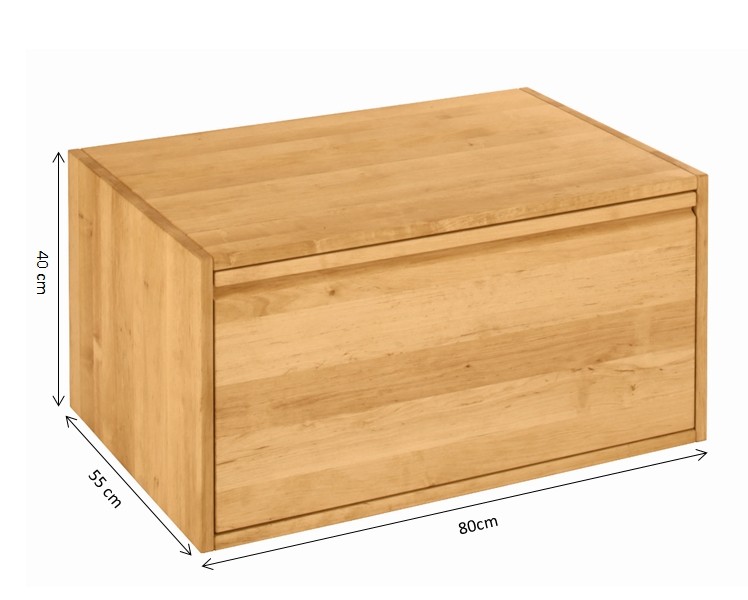 BioKinder | Laura Schrankelement mit Schublade 40x80x55 cm Massivholz Erle