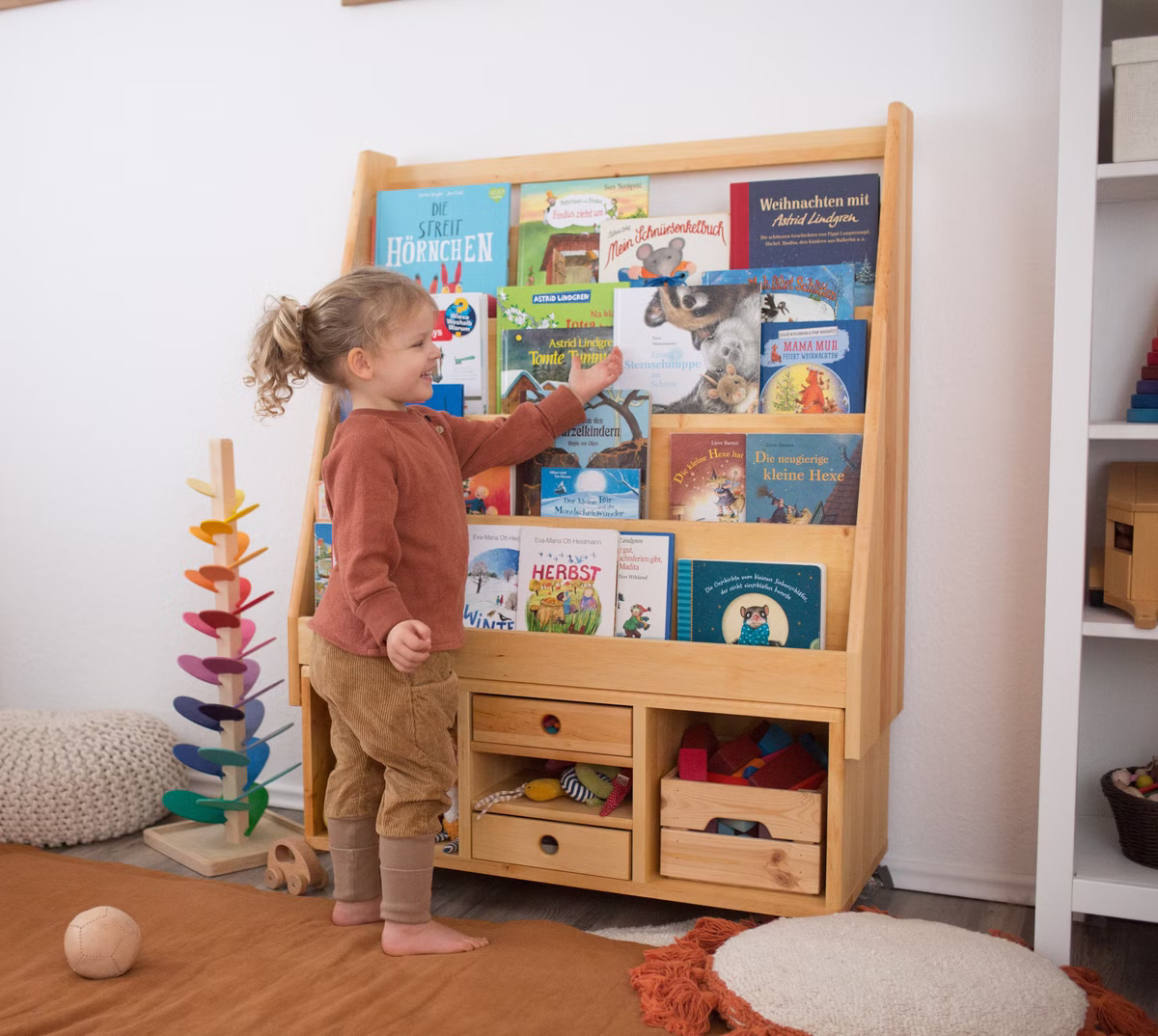 Set Robin Rollregal mit Bücherregalaufsatz Set Robin Rollregal mit Bücherregalaufsatz sb
