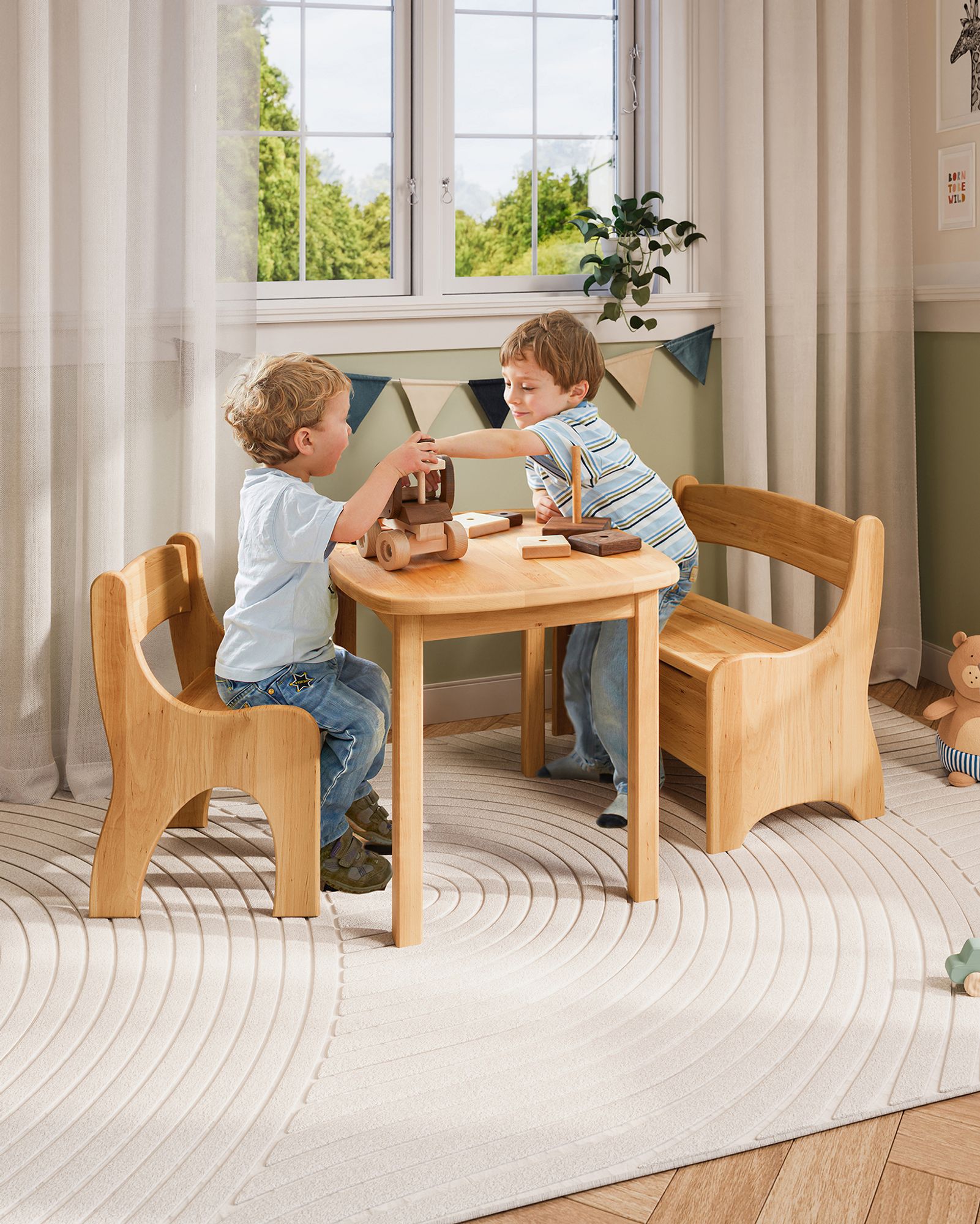 Levin Kindertisch, Massivholz Erle online kaufen bei BioKinder