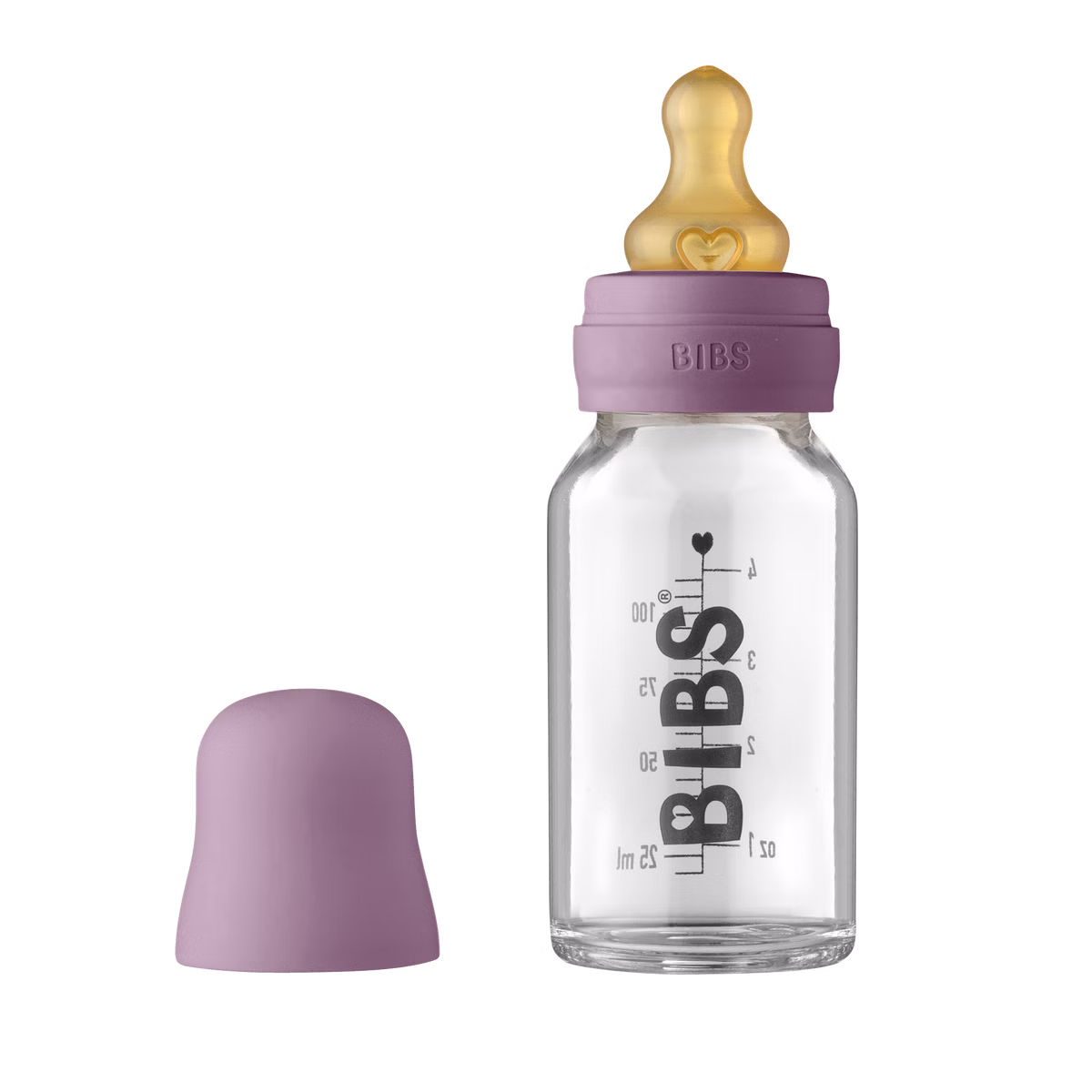 Baby Glasflasche inkl. Sauger 110 ml, BIBS Baby Glasflasche inkl. Sauger 110 ml, BIBS sb
