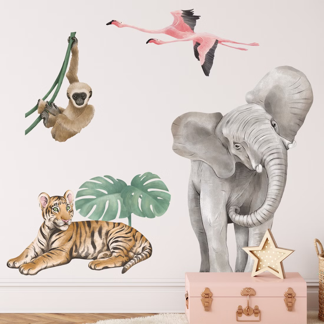 Wandsticker Set Safari Elefant Wandsticker Set Safari Elefant sb