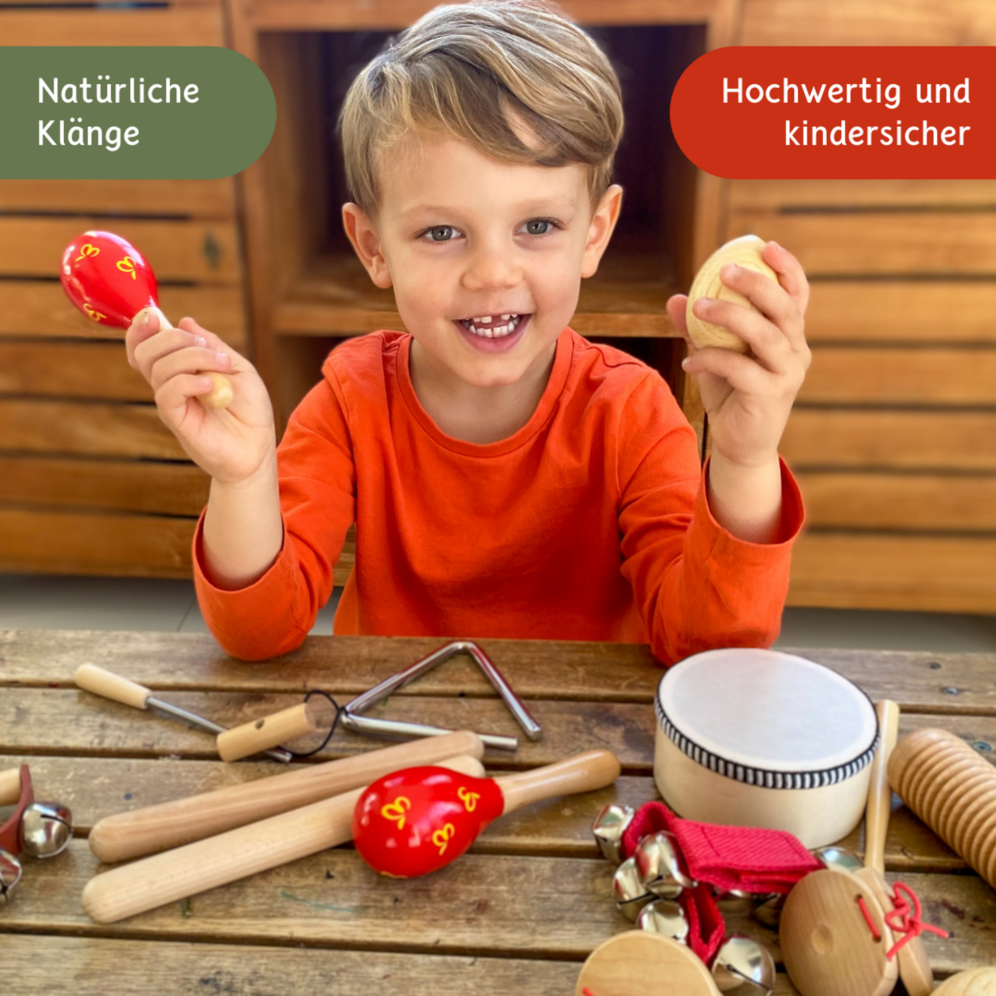 Holz Rhythmus Set 15 tlg. online kaufen bei BioKinder