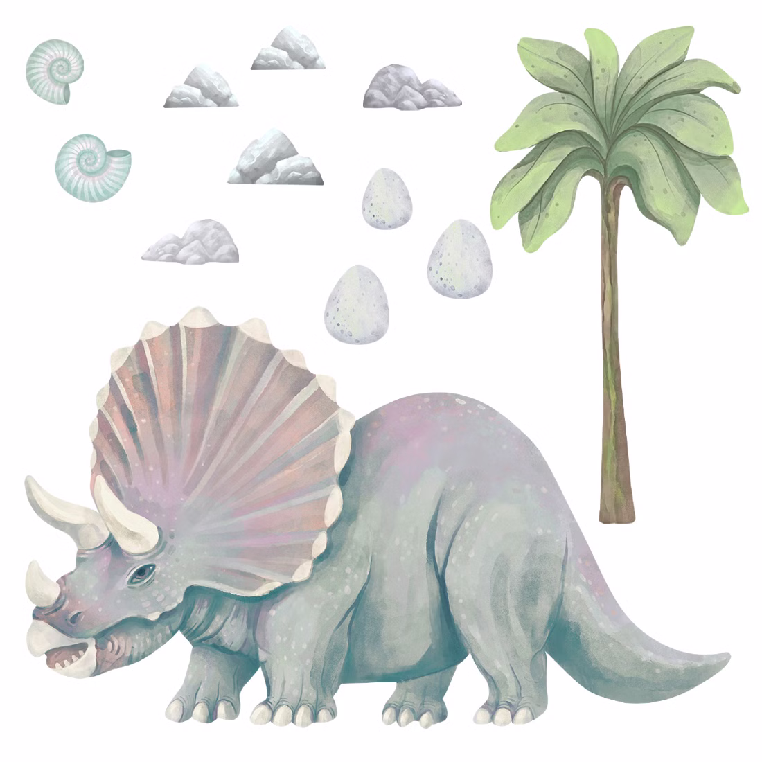 Wandsticker Triceratops Wandsticker Triceratops