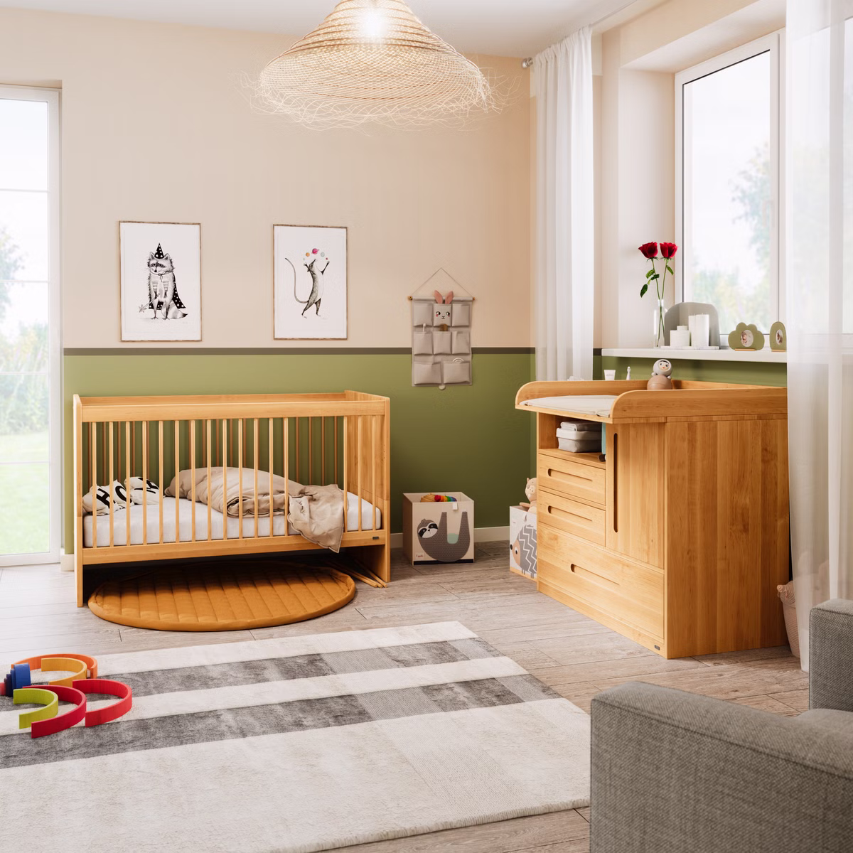 Starter-Set Lina Babybett und Wickelkommode Starter-Set Lina Babybett und Wickelkommode sb