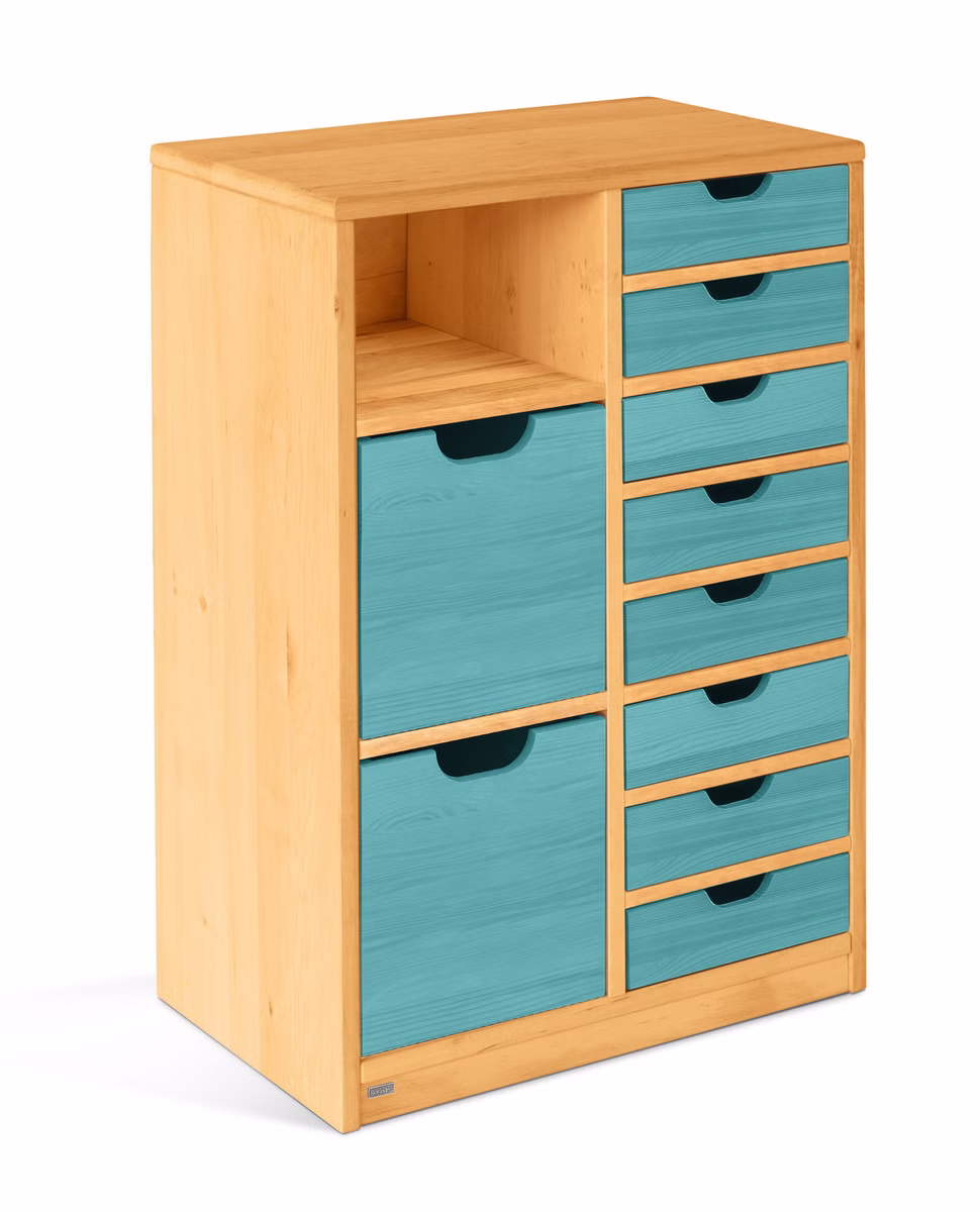 Robin Regal schmal Set 10, mit Regalboxen & Schubladen Robin Regal schmal Set 10, mit Regalboxen & Schubladen