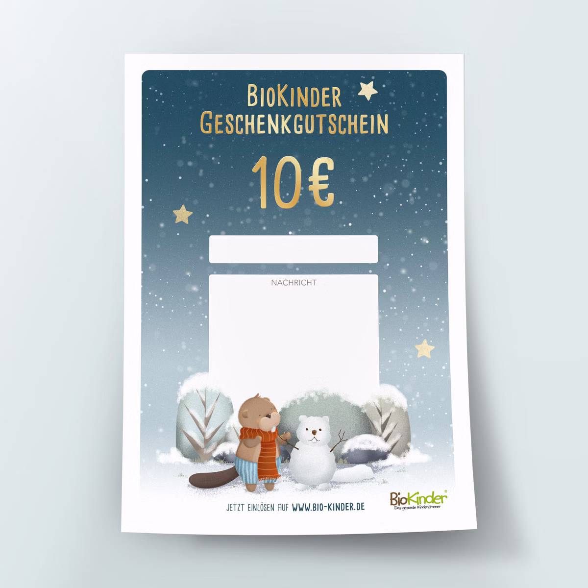 Geschenkgutschein Weihnachten zum Ausdrucken, 10 € Geschenkgutschein Weihnachten zum Ausdrucken, 10 €